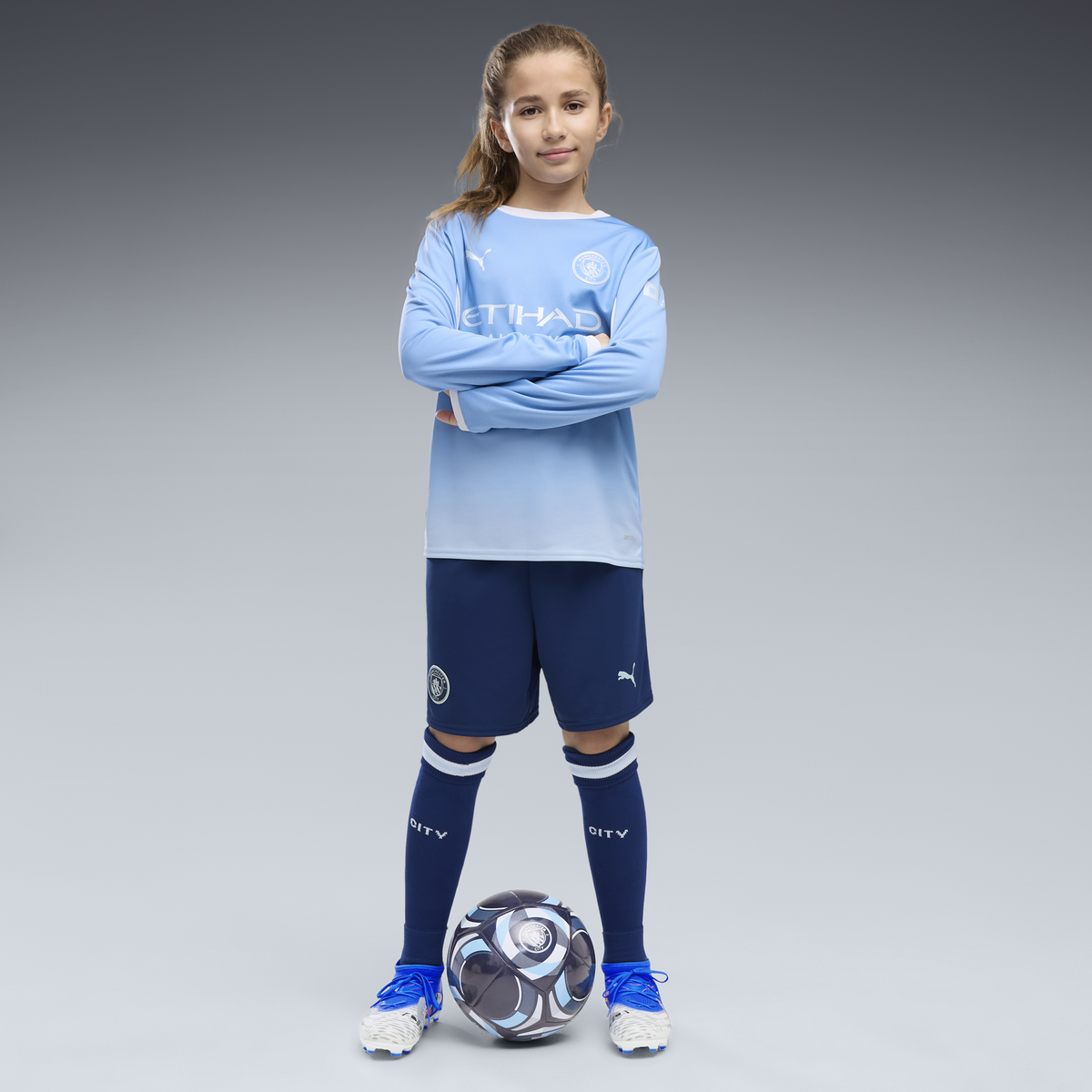 Maglia Manchester City 26/27 Home – Maniche Lunghe | Bambino