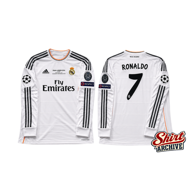 Maillot Rétro Real Madrid 13/14 – Cristiano Ronaldo, Manches Longues