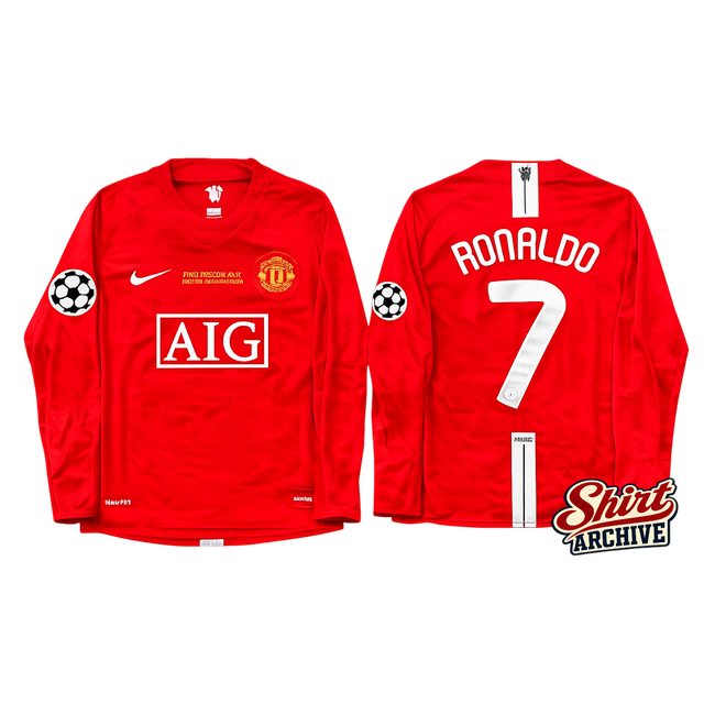 Maillot Rétro Manchester United 07/08 – Cristiano Ronaldo, Manches Longues
