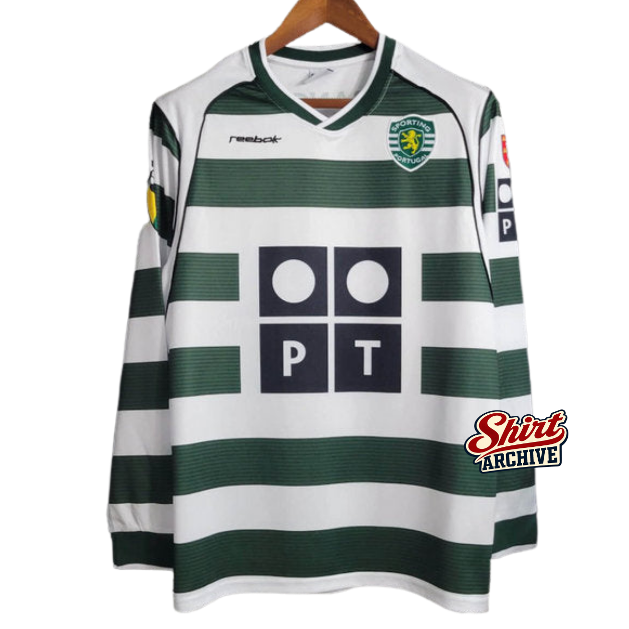 Shirt Sporting 2001/03 Long Sleeve Green