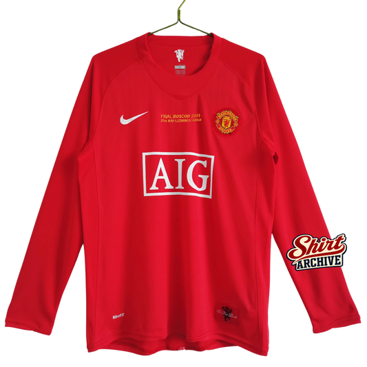 Shirt Manchester United Long Sleeve 2007/08 Home UCL