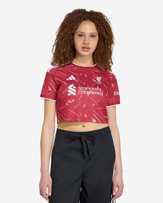 Camiseta Liverpool 26/27 Primera Equipación Crop | Mujer